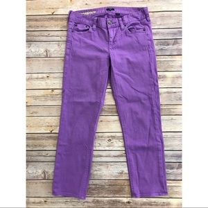 J. Crew Purple Matchstick Stretch Jeans